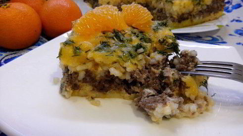 вкусный мясной омлет в духовке