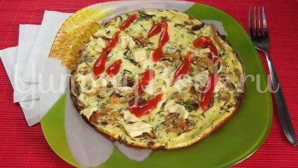 Рецепт Жаренного омлета с капустой