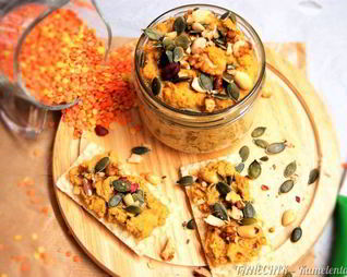 Паштет из чечевицы, моркови и орехов