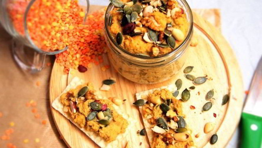 Рецепт паштета из чечевицы, моркови и орехов