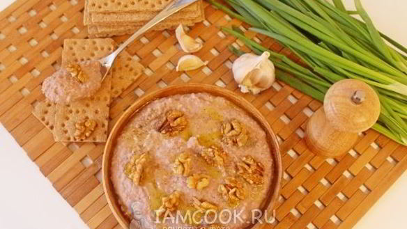 Рецепт Паштета из фасоли с орехами
