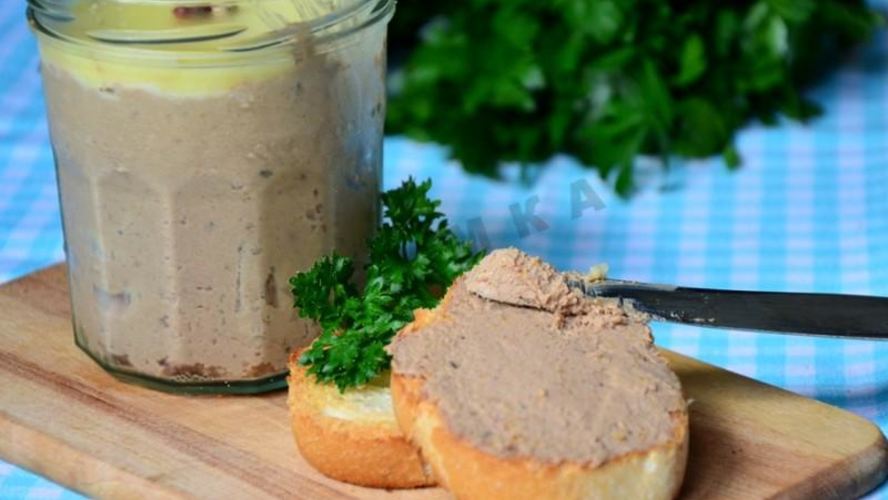 Рецепт паштета из куриной печени с горохом нут