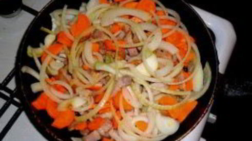 паштет из куриной печени с овощами