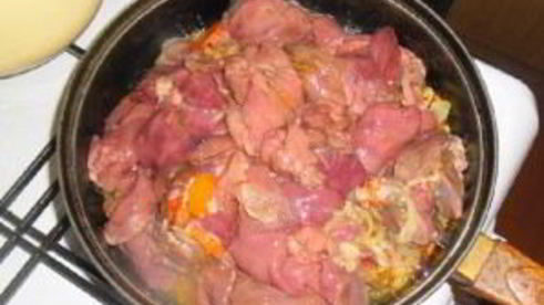 паштет из куриной печени с овощами