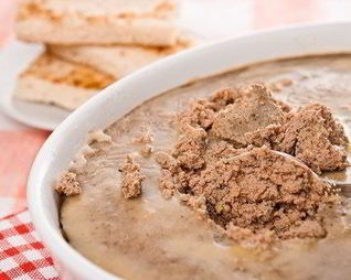 Паштет из куриной печени с сыром и чесноком
