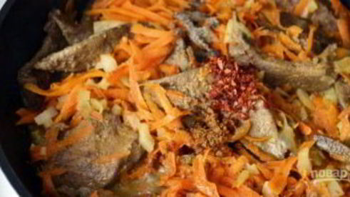 паштет из печени с морковью и луком