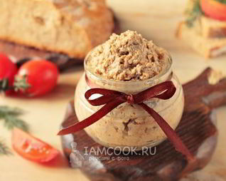 Паштет из вареной говяжьей печени