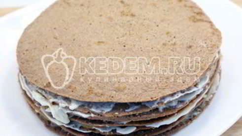 блинный торт с печенью