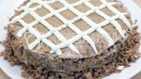 блинный торт с печенью