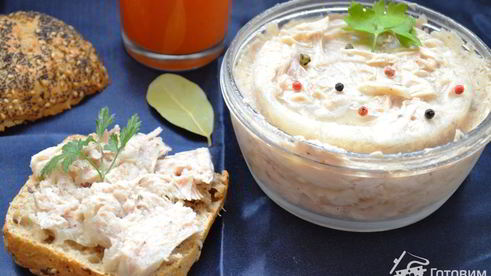 рийет из кролика в белом вине