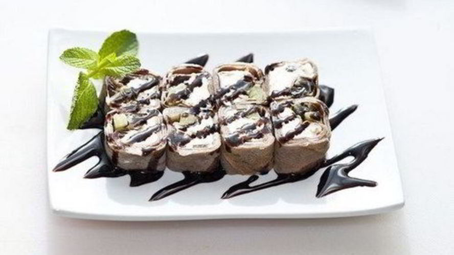 Рецепт банановых роллов в темном шоколаде