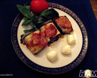 Роллатини из баклажанов со шпинатом