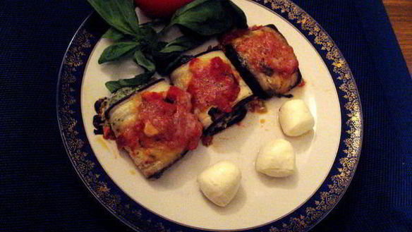 Рецепт Роллатини из баклажанов со шпинатом