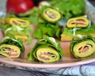 Роллы из блинов