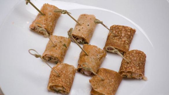 Рецепт Роллов из гречневых блинов с креветками