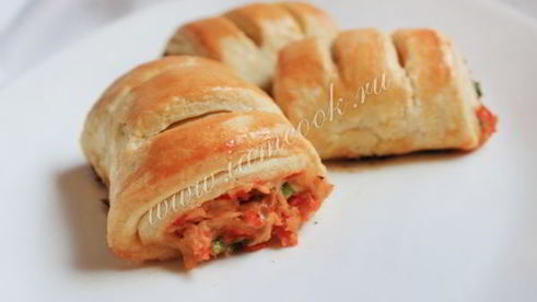 роллы из теста с тунцом