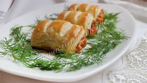 роллы из теста с тунцом