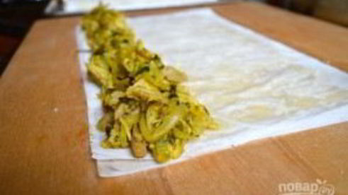 роллы с курицей карри