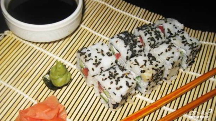 Рецепт роллов с огурцом и сыром