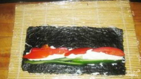 роллы с огурцом и сыром