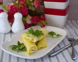 Роллы с омлетом