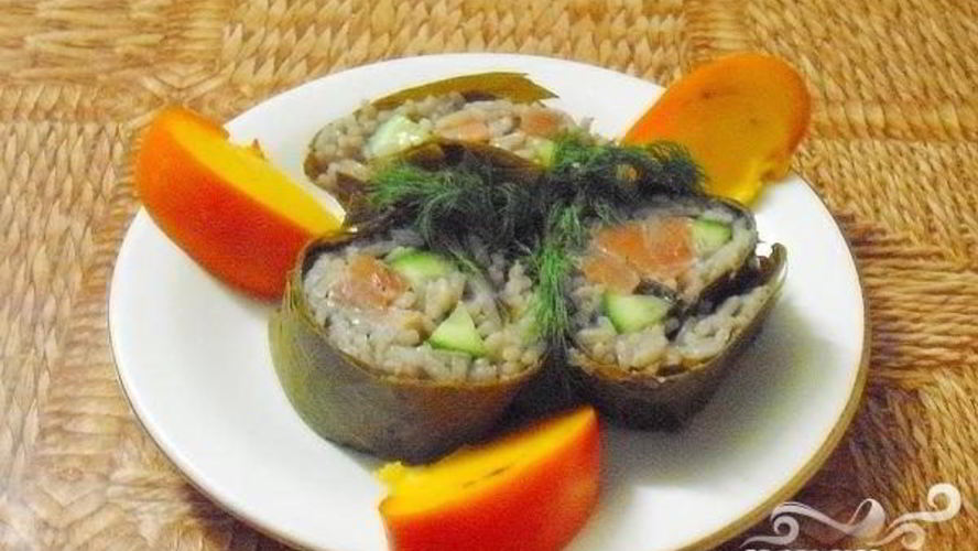 Рецепт роллов с виноградными листьями