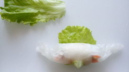 спринг-роллы с кальмарами и тунцом