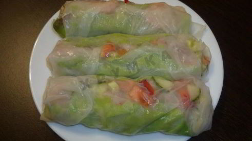 спринг роллы с креветками