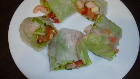 спринг роллы с креветками