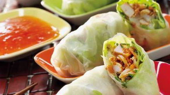 Рецепт Азиатских рулетиков с куриным филе и овощами