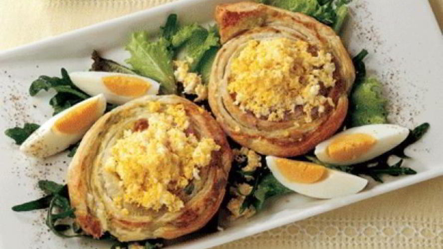 Рецепт фасолевых рулетов с яичной начинкой