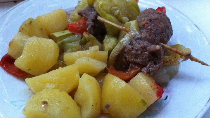 Рецепт картошки с рулетиками из говядины