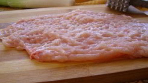 куриный рулет с креветками