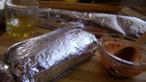 куриный рулет с креветками