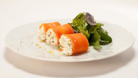 Рецепт Морковных рулетиков с творожным сыром