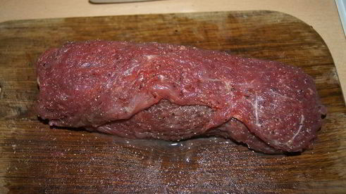 мясной рулет с яблоком