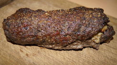 мясной рулет с яблоком