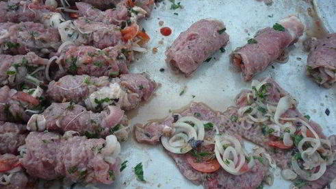 мясные рулетики для гриля