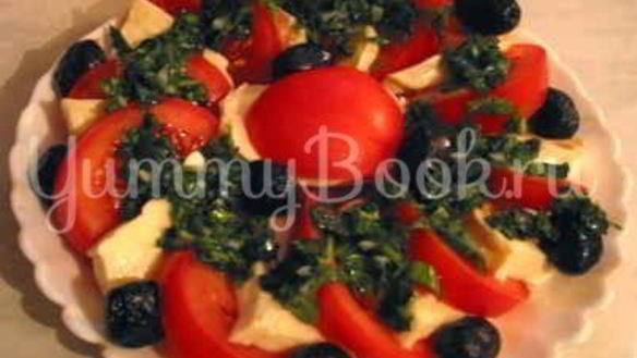 Рецепт Помидоров и рулетики из ветчины