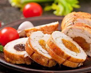 Праздничные куриные рулетики