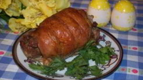 рулет из индейки с изюмом