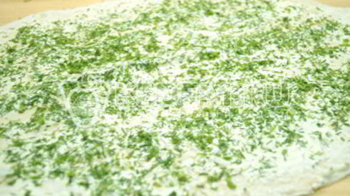 рулет из лаваша с крабовыми палочками