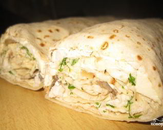 Рулет из лаваша с майонезом