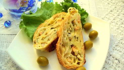 рулет с морепродуктами