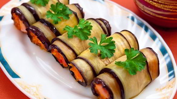Рецепт Рулетиков из баклажанов