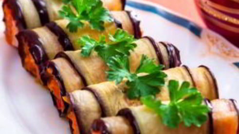 рулетики из баклажанов