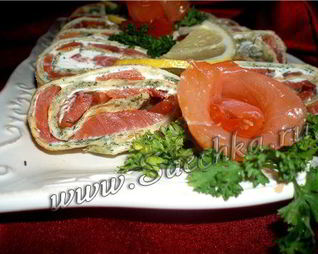 Рулетики из лосося