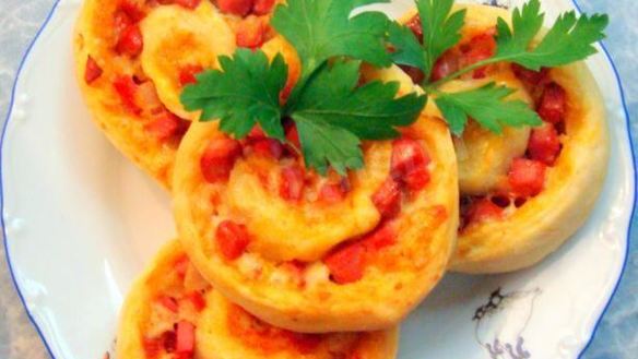 Рецепт Рулетиков-пицц из творожного теста