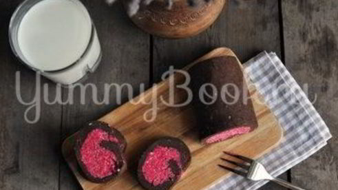 шоколадно-кокосовый рулет без выпечки