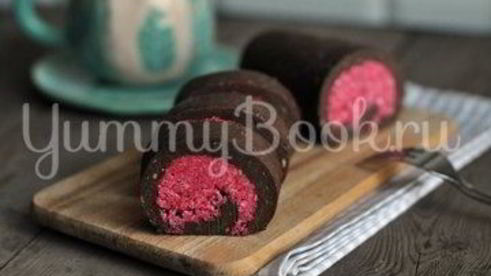 шоколадно-кокосовый рулет без выпечки